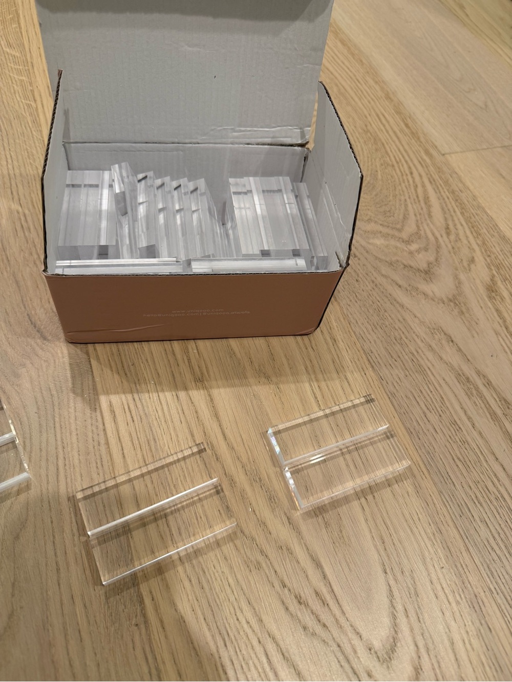 Acrylic clear sign holders - 3 inch with 3mm slot
